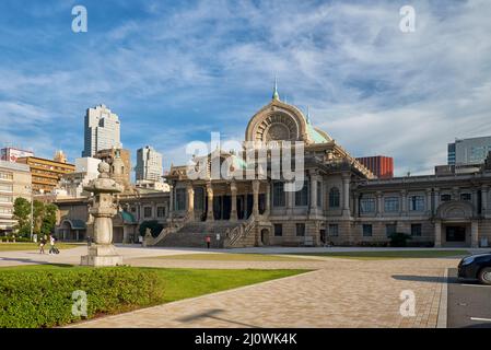Tempio buddista Tsukiji Hongan-ji situato nel quartiere Tsukiji di Tokyo, Giappone Foto Stock