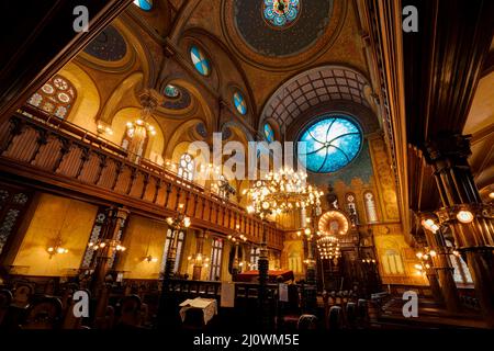 Sinagoga di Eldridge Street, Lower East Side, Manhattan, New York Foto Stock