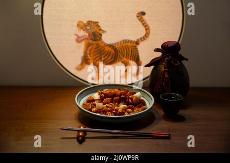 Cucina cinese, Kung Pao Chicken Foto Stock