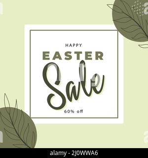 Felice Pasqua vendita minima promo modelli banner. Illustrazione Vettoriale
