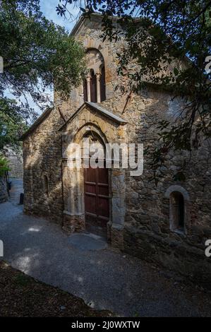 Chiesa di pietra a Sestri Levante Foto Stock