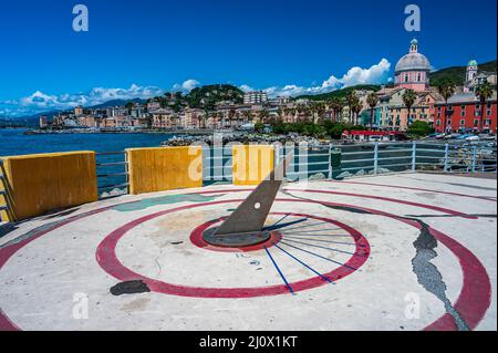 Paesaggio cittadino di Genova Pegli Foto Stock