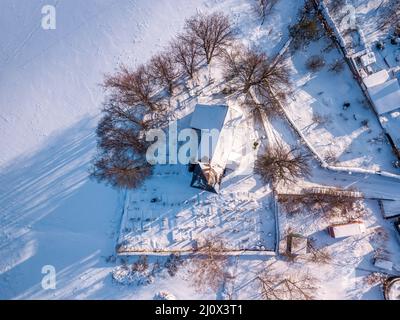 Piccola chiesa a Petrovice, Vysocina, Repubblica Ceca Foto Stock