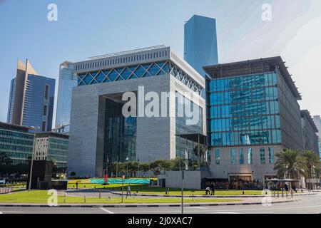 Il Dubai International Financial Center, Dubai, Emirati Arabi Uniti. Foto Stock