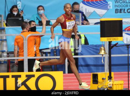 Yulimar ROJAS di Vénézuela Final Triple Jump Donne durante i Campionati mondiali di atletica indoor 2022 il 19 marzo 2022 alla Stark Arena di Belgrado, Serbia. Foto di Laurent Lairys/ABACAPRESS.COM Foto Stock