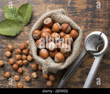 Vista ravvicinata - disposizione dei dadi. Foto di alta qualità Foto Stock