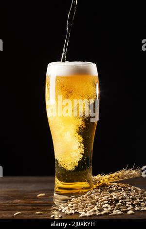 Deliziosa birra americana. Concetto di foto di alta qualità Foto Stock