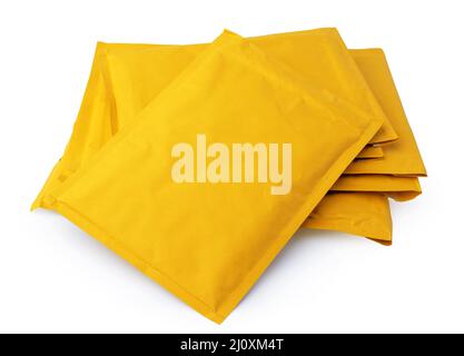 Busta spessa su sfondo bianco Foto Stock