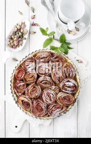 Torta di mele francese Foto Stock