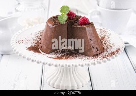 Budino di cioccolato Foto Stock