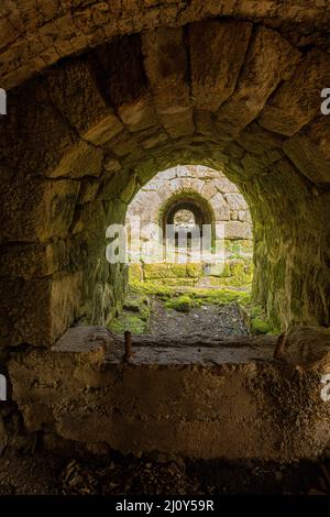 St Austell Tregargus China Stone Quarry & Mills Tregargus Valley vicino a St Stephen in Branne, Cornovaglia industriale passato Foto Stock