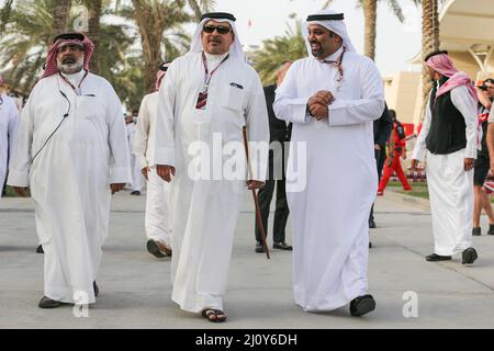 Bahrain International Circuit, Sakhir, Bahrain il 20 marzo 2022 sua altezza reale il principe Salman bin Hamad al Khalifa, il principe ereditario e primo ministro del Bahrain durante LA FORMULA 1 GULF AIR BAHRAIN GRAND PRIX 2022, Phil Duncan Foto Stock