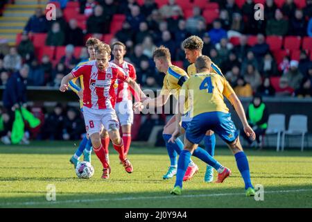 Aalborg, Danimarca. 20th Mar 2022. Iver Fossum (8) di AAB visto durante la partita Superliga del 3F tra Aalborg Boldklub e Broendby SE ad Aalborg Portland Park ad Aalborg. (Photo Credit: Gonzales Photo/Alamy Live News Foto Stock