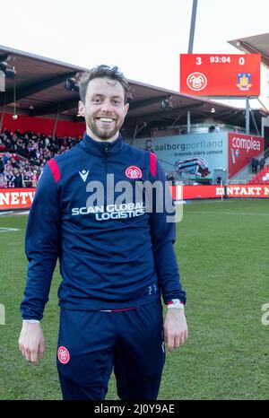 Aalborg, Danimarca. 20th Mar 2022. Louka Prip di AAB visto dopo la partita Superliga del 3F tra Aalborg Boldklub e Broendby SE ad Aalborg Portland Park di Aalborg. (Photo Credit: Gonzales Photo/Alamy Live News Foto Stock