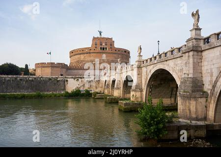 Ponte Sant'Angelo a Roma Foto Stock