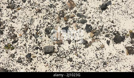 Terreno di una spiaggia a Lanzarote, Isole Canarie, Spagna, Europa Foto Stock