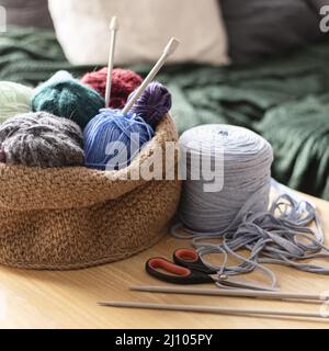 Disposizione con filo uncinato Foto Stock