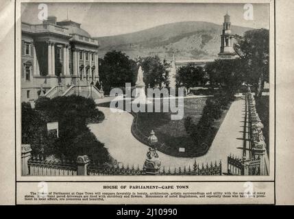 House of Parliament in Cape Town Fotografia in bianco e nero dal libro " Sud Africa; la sua storia, eroi e guerre " di William Douglas Mackenzie, e Alfred Stead, Editore Chicago, Philadelphia : Monarch Book Company nel 1890 Foto Stock