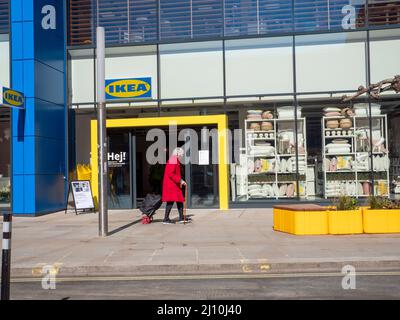 Filiale del negozio di mobili IKEA, Hammersmith London, Foto Stock