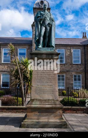 Statua di Lord Londonderry a Seaham, Contea di Durham, Regno Unito Foto Stock