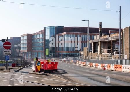 Broad Marsh vecchio e nuovo a Nottingham City Centre, Nottinghamshire Inghilterra Regno Unito Foto Stock