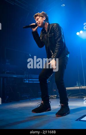 Milano Italia 2013-04-19 : Conor Maynard, cantautore inglese, concerto dal vivo presso il night club dei magazzini generali Foto Stock