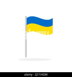 Bandiera dell'Ucraina. Illustrazione vettoriale. Icona bandiera nazionale Ucraina. Illustrazione Vettoriale