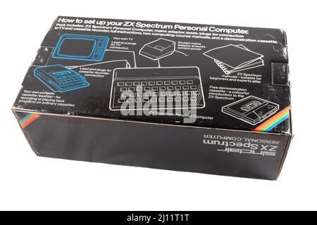 Sinclair ZX Spectrum - Box - 23rd Aprile 2022 è il 40th anniversario del rilascio del computer domestico di massa a basso costo di Sir Clive Sinclair 3rd. Foto Stock