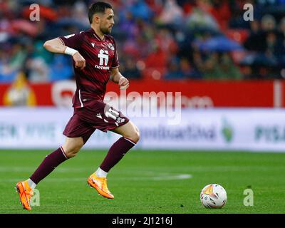 Adnan Januzaj di Real Sociedad durante la partita la Liga tra Sevilla FC e Real Sociedad disputata allo Stadio Sanchez Pizjuan il 20 marzo 2022 a Sevilla, Spagna. (Foto di Antonio Pozo / PRESSINPHOTO) Foto Stock