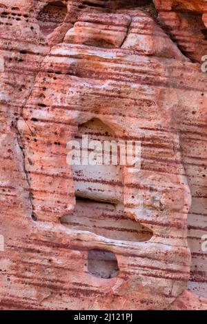 Affioramento di arenaria a Calico Hills, Red Rock Canyon National Conservation Area, Nevada Foto Stock