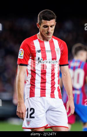 BARCELLONA - FEB 27: Dani Vivian in azione durante la partita di la Liga tra il FC Barcelona e l'Athletic Club de Bilbao allo stadio Camp Nou in febbraio Foto Stock