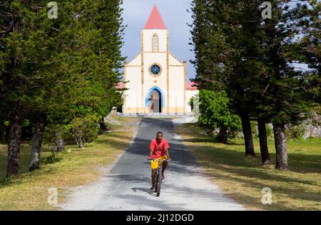 Chiesa di San Giuseppe, Ouvea, Isole Loyalty, Nuova Caledonia, Venerdì, Giugno 27, 2008 Foto Stock