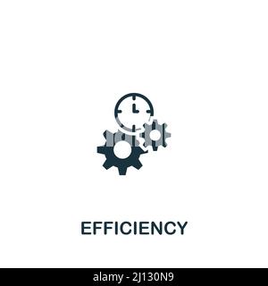 Icona efficienza. Icona semplice monocromatica per modelli, web design e infografiche Illustrazione Vettoriale