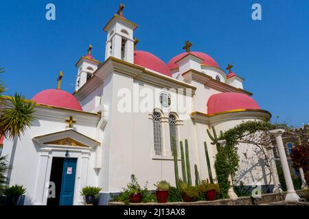 La Chiesa greco-ortodossa dei Santi Apostoli, in uso comune semplicemente Chiesa degli Apostoli è la chiesa al centro del monastro greco-ortodosso Foto Stock