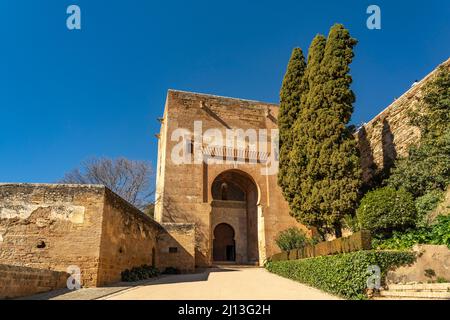 Das Tor der Gerechtigkeit Puerta de Justitia zum Welterbe Alhambra a Granada, Andalusia, spagnolo | la Puerta de la Justicia - porta di giustizia, WO Foto Stock