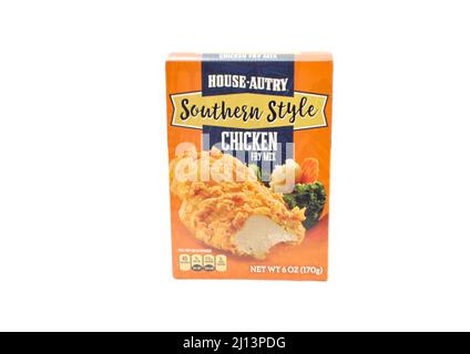 House-Autry Southern Style Chicken Fry Mix isolato con Copy Space Foto Stock
