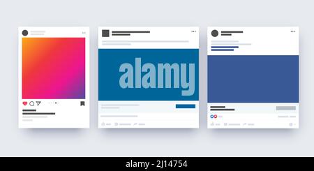 Presentazione Mockup del modello di social media Illustrazione Vettoriale