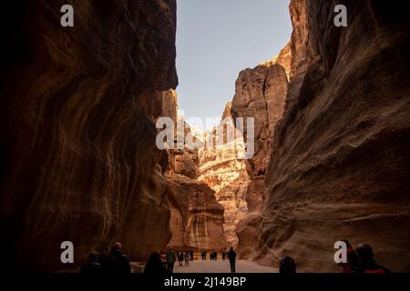 Petra Jordania 22-03-2022 (en griego antigu Foto Stock