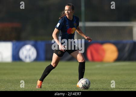 Milano, Italia. 20th Mar 2022. ELIN Landstrom (FC Internazionale) in azione durante l'Inter - FC Internazionale vs UC Sampdoria, Campionato Italiano di Calcio a Women match a Milano, Italia, Marzo 20 2022 Credit: Independent Photo Agency/Alamy Live News Foto Stock