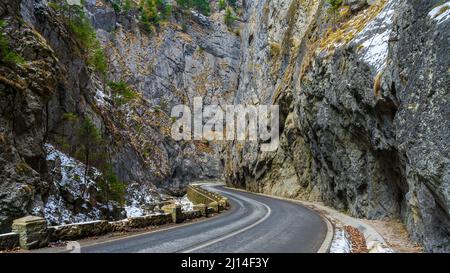 Foto dal canyon di Bicaz in Romania Foto Stock