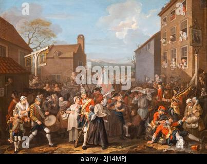 William Hogarth dipinto, 'la marcia delle Guardie a Finchley', 1749-1750, maestro di 18th secolo, olio su tela. Foto Stock