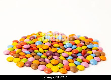 Dolci. I fagioli di marmellata in rosso, verde, rosa, blu, giallo e arancione. Foto Stock
