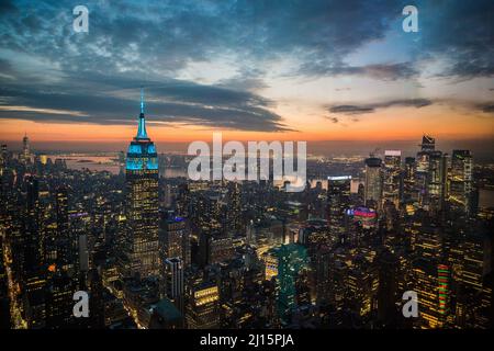 Vista dello skyline dalla Summit One Vanderbilt Foto Stock