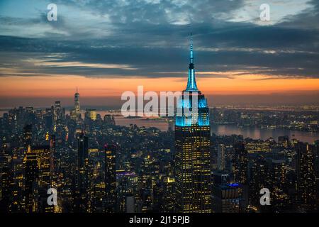 Vista dello skyline dalla Summit One Vanderbilt Foto Stock