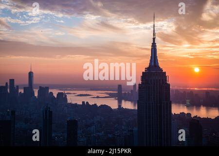 Vista dello skyline dalla Summit One Vanderbilt Foto Stock