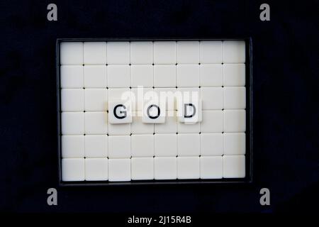 Dio: Parole costituite da combinazioni di lettere Foto Stock