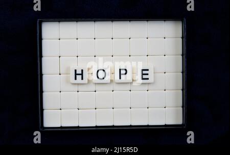 Speranza: Parole costituite da combinazioni di lettere Foto Stock