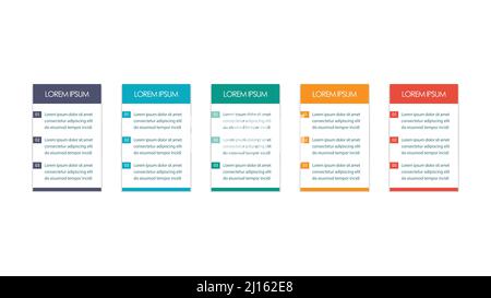 Modello quadrato infografica aziendale. Illustrazione vettoriale Illustrazione Vettoriale