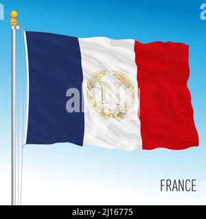 Drapeau France 3X5FT Historique Royal Napoléon I Napoléon III Impérial - Foto 7