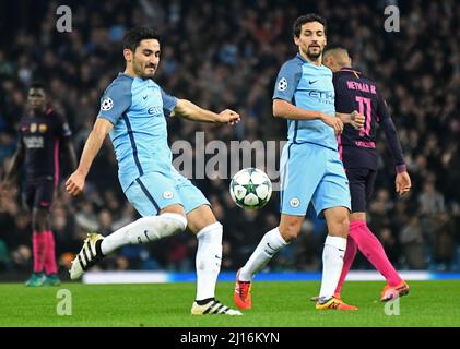 MANCHESTER, INGHILTERRA - 1 NOVEMBRE 2016: Ilkay Gundogan of City è stato raffigurato in azione durante la partita UEFA Champions League Group C tra Manchester City e il FC Barcelona al City of Manchester Stadium. Copyright: Cosmin Iftode/Picstaff Foto Stock